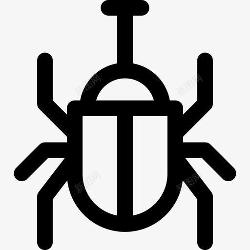 甲虫昆虫1线状图标svg_新图网 https://ixintu.com 昆虫1 甲虫 线状
