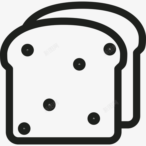 烤面包面包店图标集线性svg_新图网 https://ixintu.com 烤面包 线性 面包店图标集