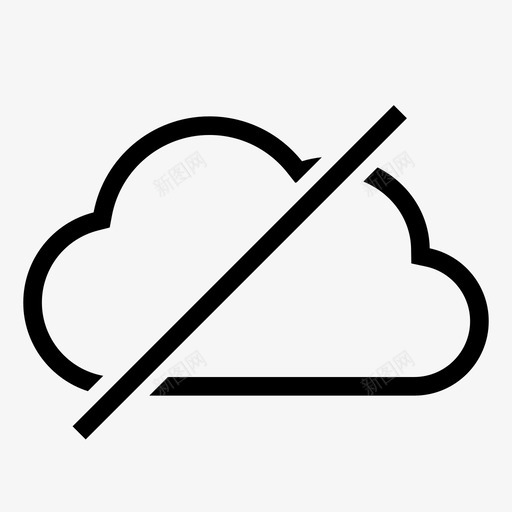 云断开云计算离线图标svg_新图网 https://ixintu.com 云断开 云计算 存储 离线 移动ui元素