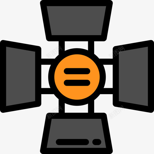 聚光灯照相机和配件颜色线条颜色图标svg_新图网 https://ixintu.com 照相机和配件颜色 线条颜色 聚光灯