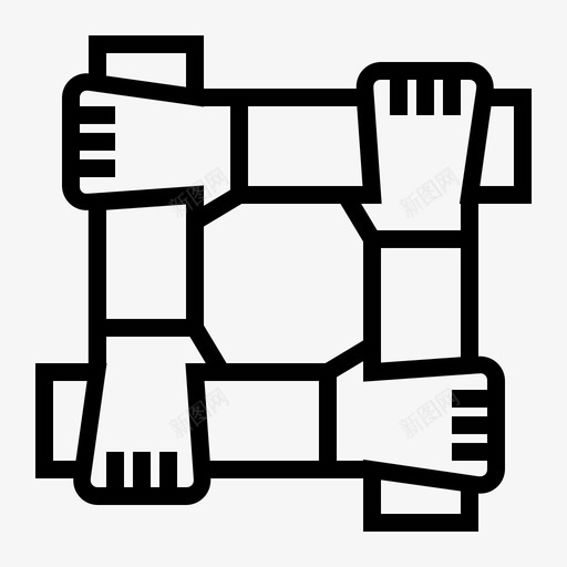 团队合作手势手图标svg_新图网 https://ixintu.com 业务概要 团队合作 手 手势