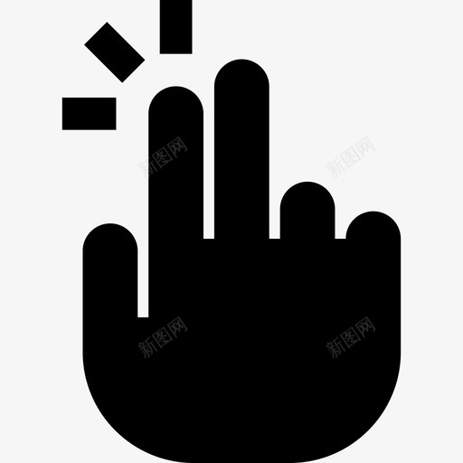 轻拍坚实的手和手势填充图标svg_新图网 https://ixintu.com 坚实的手和手势 填充 轻拍