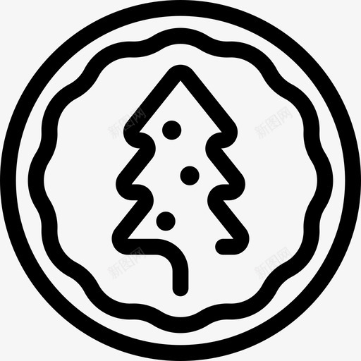 圣诞装饰品圣诞饼干图标svg_新图网 https://ixintu.com 圣诞装饰品 圣诞饼干