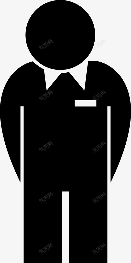 员工徽章名牌图标svg_新图网 https://ixintu.com 名牌 员工 审核人 工人 徽章 驾校