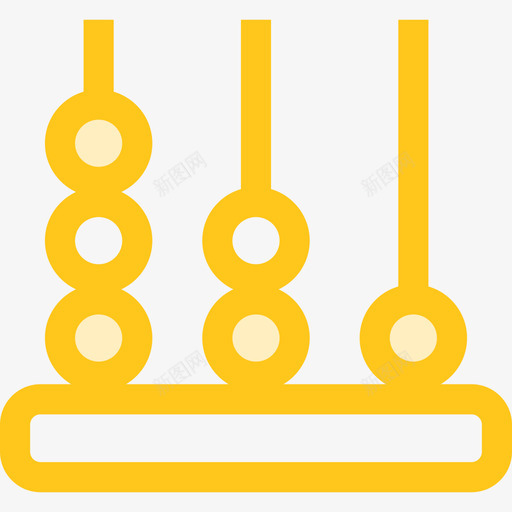 计数教育3黄色图标svg_新图网 https://ixintu.com 教育3 计数 黄色