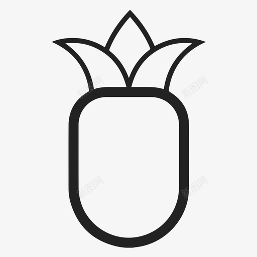 菠萝食品新鲜图标svg_新图网 https://ixintu.com 健康 新鲜 水果 美味 菠萝 食品