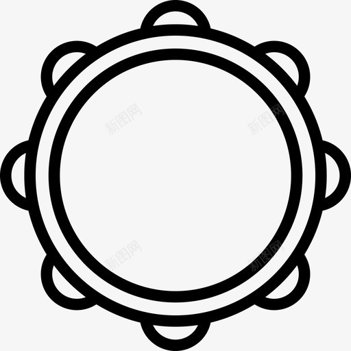 手鼓西班牙传统元素线性图标svg_新图网 https://ixintu.com 手鼓 线性 西班牙传统元素