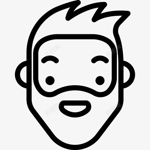 时髦的微笑人们人们的脸图标svg_新图网 https://ixintu.com 人们 人们的脸 时髦的微笑