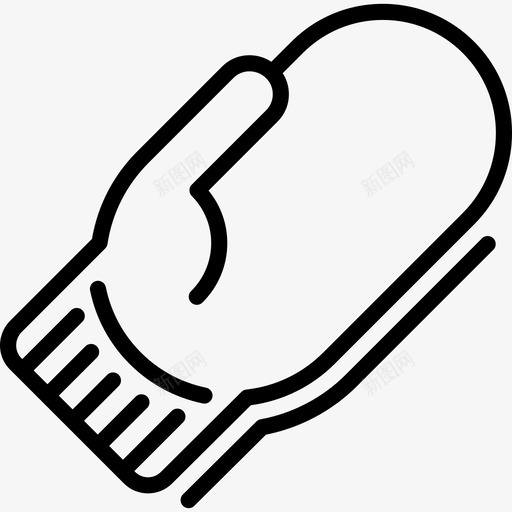 连指手套冬季必备品直筒图标svg_新图网 https://ixintu.com 冬季必备品 直筒 连指手套