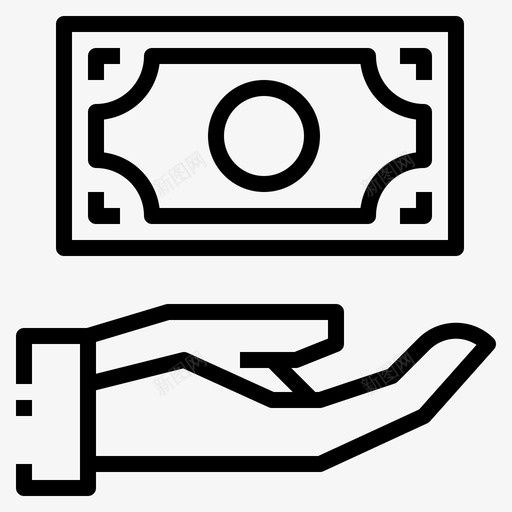 捆绑现金美元图标svg_新图网 https://ixintu.com 业务02概述 捆绑 现金 美元 货币