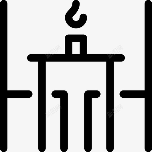 桌子餐厅元素直线型图标svg_新图网 https://ixintu.com 桌子 直线型 餐厅元素