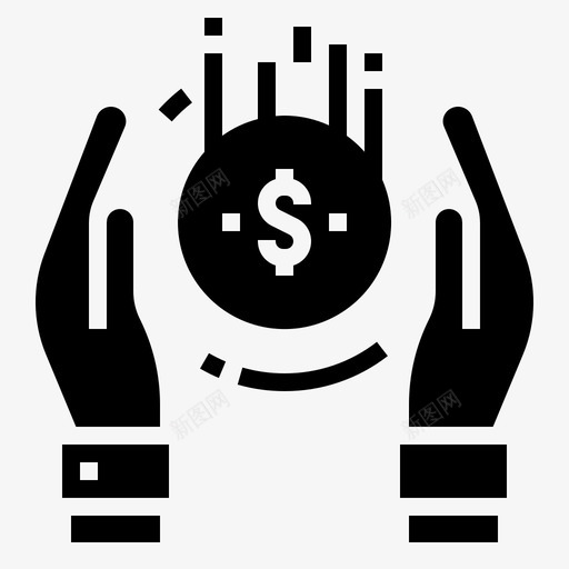 贷款金融基金图标svg_新图网 https://ixintu.com 基金 投资 贷款 金融 黑黑