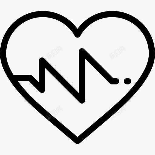 脉搏健康和医学4线性图标svg_新图网 https://ixintu.com 健康和医学4 线性 脉搏