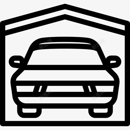 车库汽车修理直线型图标svg_新图网 https://ixintu.com 汽车修理 直线型 车库
