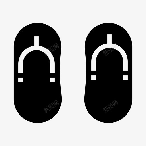 人字拖鞋凉鞋图标svg_新图网 https://ixintu.com 人字拖 凉鞋 旅行 旅行黑色 鞋
