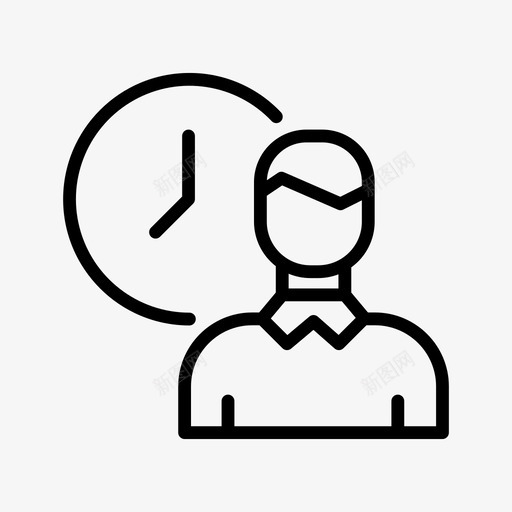 时间管理商务人士图标svg_新图网 https://ixintu.com 商务人士 时间管理