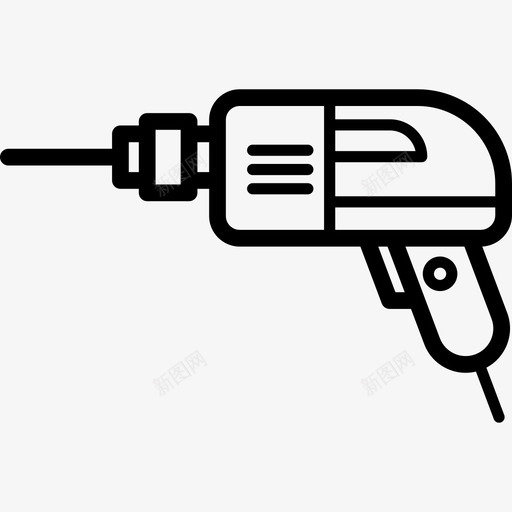钻机工具和器具详细装置图标svg_新图网 https://ixintu.com 工具和器具 详细装置 钻机