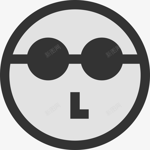 酷脸和情绪边界颜色图标svg_新图网 https://ixintu.com 脸和情绪 边界颜色 酷