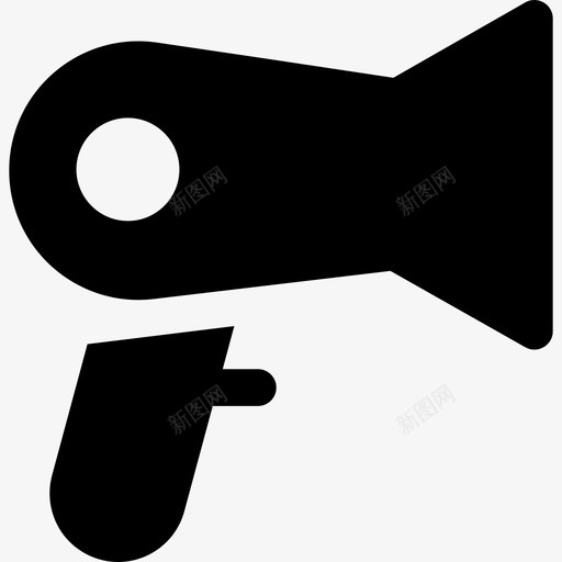 吹风机家用实心填充式图标svg_新图网 https://ixintu.com 吹风机 填充式 家用实心