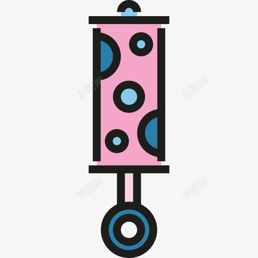 拨浪鼓婴儿和玩具4线性颜色图标svg_新图网 https://ixintu.com 婴儿和玩具4 拨浪鼓 线性颜色