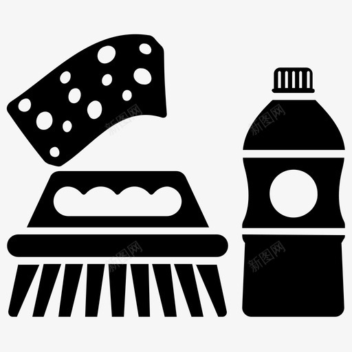 清洁用品清洁工具家庭清洁图标svg_新图网 https://ixintu.com 家庭清洁 家庭用品 清洁和女仆字形图标 清洁工具 清洁用品