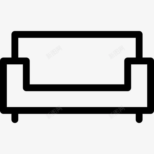 沙发家庭收藏直线型图标svg_新图网 https://ixintu.com 家庭收藏 沙发 直线型