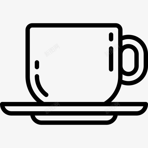 茶杯美食线工艺线状图标svg_新图网 https://ixintu.com 线状 美食线工艺 茶杯