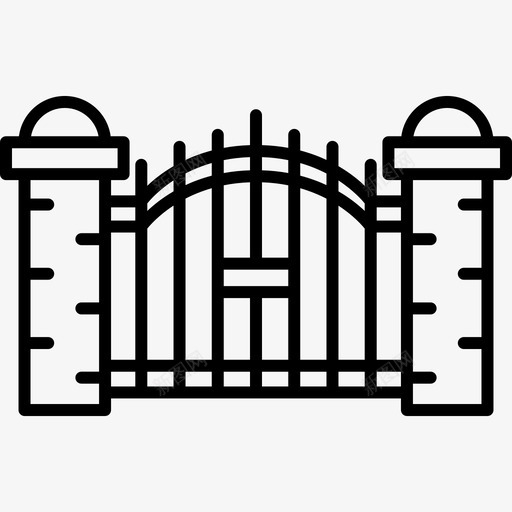 墓地大门万圣节图标svg_新图网 https://ixintu.com 万圣节 墓地大门