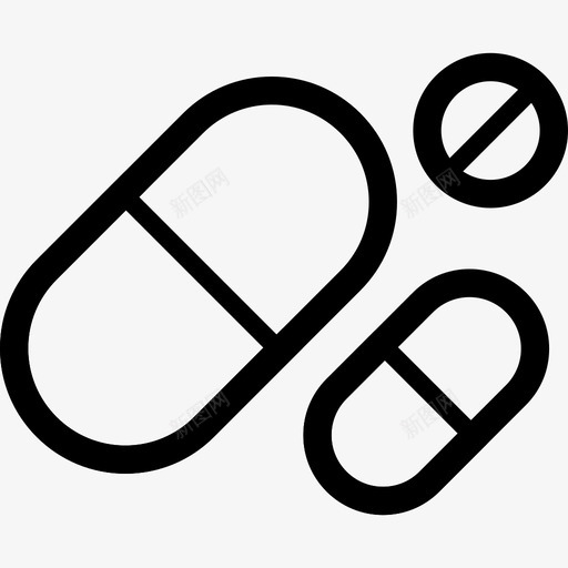 药丸医用8线性图标svg_新图网 https://ixintu.com 医用8 线性 药丸