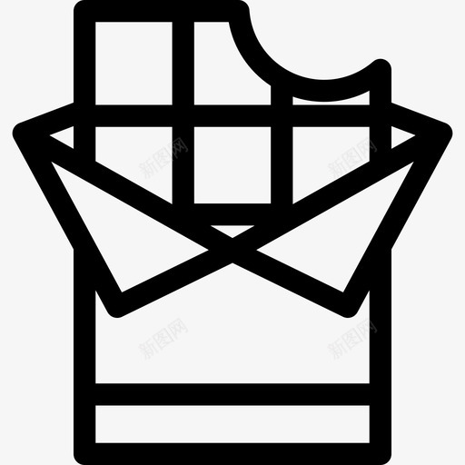 巧克力食物线性浪漫元素图标svg_新图网 https://ixintu.com 巧克力 线性浪漫元素 食物