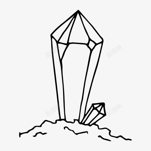 水晶宝石手工绘制图标svg_新图网 https://ixintu.com 宝石 手工绘制 水晶 自然