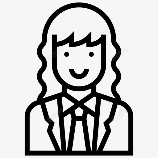 女商人头像职业图标svg_新图网 https://ixintu.com 头像 头像2行 女人 女商人 职业