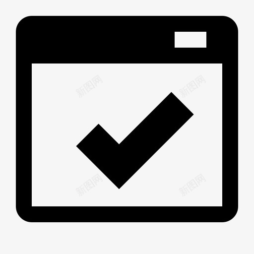 页面检查浏览器窗口复选标记图标svg_新图网 https://ixintu.com 复选标记 浏览器窗口 符号 网站 网页 设计和开发实体图标集 页面检查