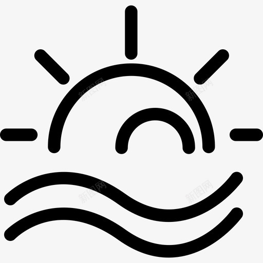 雾霾天气资源2线性图标svg_新图网 https://ixintu.com 天气资源2 线性 雾霾
