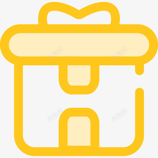 礼物生日派对10黄色图标svg_新图网 https://ixintu.com 生日派对10 礼物 黄色
