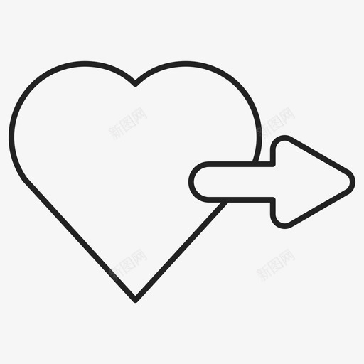 送心喜欢爱图标svg_新图网 https://ixintu.com 喜欢 爱 社交媒体 送心