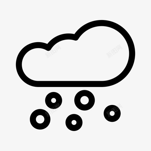 下雪气候预报图标svg_新图网 https://ixintu.com 下雪 天气 季节 气候 预报