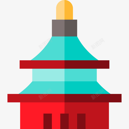 中国平顶天坛图标svg_新图网 https://ixintu.com 中国平顶天坛