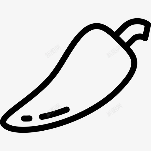 辣椒墨西哥元素7线性图标svg_新图网 https://ixintu.com 墨西哥元素7 线性 辣椒