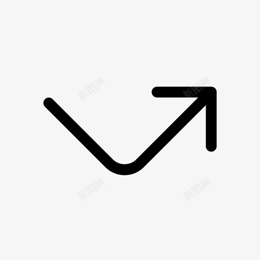 错过箭头弹跳图标svg_新图网 https://ixintu.com 基本图标集 导航 弹跳 箭头 错过