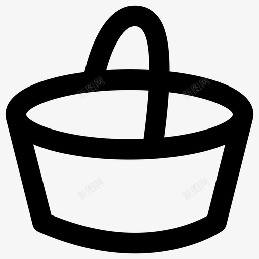 购物篮粗体轮廓的购物元素粗体的圆形图标svg_新图网 https://ixintu.com 粗体的圆形 粗体轮廓的购物元素 购物篮