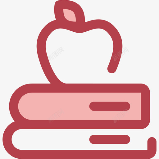 书籍学校收藏2红色图标svg_新图网 https://ixintu.com 书籍 学校收藏2 红色