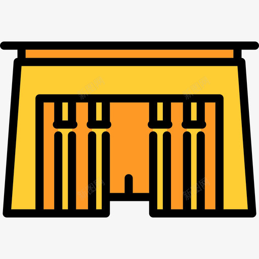 寺庙线性古埃及元素线性色彩图标svg_新图网 https://ixintu.com 寺庙 线性古埃及元素 线性色彩
