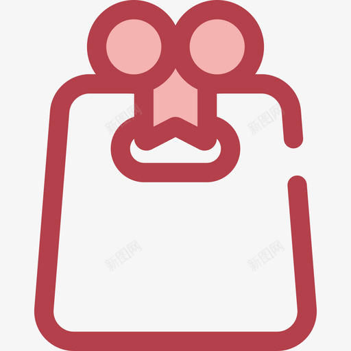 礼物生日派对5红色图标svg_新图网 https://ixintu.com 生日派对5 礼物 红色