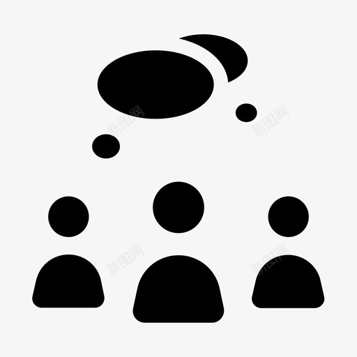 群聊天信息图标svg_新图网 https://ixintu.com 信息 思想泡泡 群 聊天 聊天字形