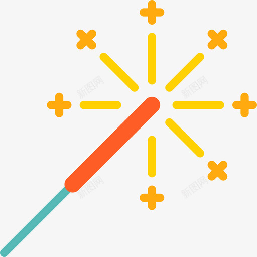 Sparkler生日派对7扁平图标svg_新图网 https://ixintu.com Sparkler 扁平 生日派对7