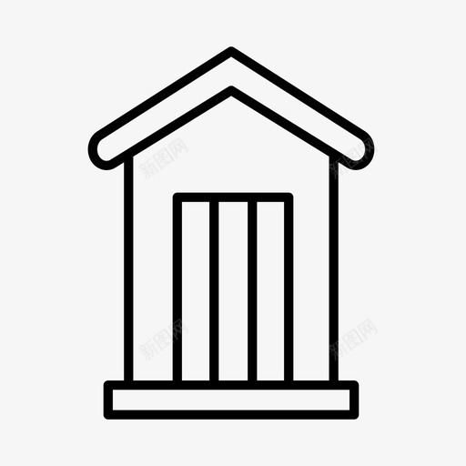 海滩小屋海边春假图标svg_新图网 https://ixintu.com 假期 春假 暑假 海滩小屋 海边
