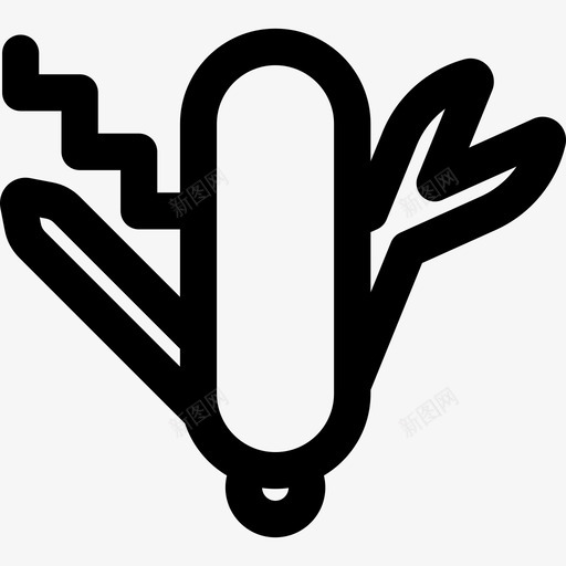 瑞士军刀徒步旅行2直线型图标svg_新图网 https://ixintu.com 徒步旅行2 瑞士军刀 直线型