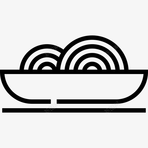 意大利面食物7直系图标svg_新图网 https://ixintu.com 意大利面 直系 食物7