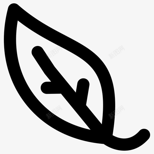 叶自然元素大胆的圆形图标svg_新图网 https://ixintu.com 叶 大胆的圆形 自然元素